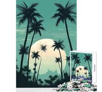 Jigsaw Puzzles 1000 Palm Tree Oasis Jigsaw Puzzles for Adults Difficult Challenge Help The Brain Exercise Christmas Birthday Gifts (50x75cm)