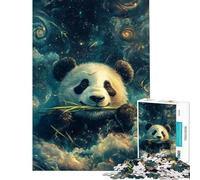 Jigsaw Puzzles 1000 Panda in Cosmos Jigsaw Puzzles for Adults Difficult Challenge Help The Brain Exercise Christmas Birthday Gifts (Size 38x52cm)