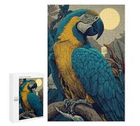 Jigsaw Puzzles 1000 PCS Amazonian Macaw Moonlit Jungle Jigsaws for Adults Puzzle But Fun And Humorous Every Piece Is Unique - Family Fun & Game Night 1000 PCS