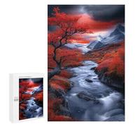 Jigsaw Puzzles 1000 PCS Autumnal Mountain Stream Jigsaw for Teenagers Improve Memory Difficult And Challenge Brainteaser Family Games 1000 PCS