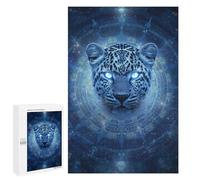 Jigsaw Puzzles 1000 PCS Blue Leopard Mandala Art Print Jigsaws for Adults Puzzle But Fun And Humorous Every Piece Is Unique - Family Fun & Game Night 1000 PCS