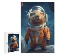 Jigsaw Puzzles 1000 PCS Capybara Astronaut Teenagers Puzzles Relax Games Difficult Challenge Unique Birthday And Xmas Gifts 1000 PCS