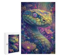 Jigsaw Puzzles 1000 PCS Colorful Snake in Amazon Rainforest Jigsaw for Teenagers Improve Memory Difficult And Challenge Brainteaser Family Games 1000 PCS