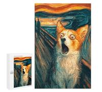 Jigsaw Puzzles 1000 PCS Dog in Scream Painting -1 Jigsaw for Teenagers Improve Memory Difficult And Challenge Brainteaser Family Games 1000 PCS