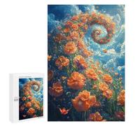 Jigsaw Puzzles 1000 PCS Floral Spiral Sky Dance Jigsaws for Adults Puzzle But Fun And Humorous Every Piece Is Unique - Family Fun & Game Night 1000 PCS