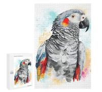 Jigsaw Puzzles 1000 PCS for Adults Abstract Grey Parrot Art Puzzle for Adults Relax Games Hand Speed Race for Birthday, Chrismas 1000 PCS