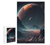 Jigsaw Puzzles 1000 PCS for Adults Alien Planet Landscape Jigsaw for Adults Anti-Stress Toys A Work of Art Great Gift for Gaming 1000 PCS