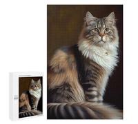 Jigsaw Puzzles 1000 PCS for Adults American Bobtail Oil Paint Adult Puzzles Family Games Hand Speed Race Gifts for Friends And Family 1000 PCS