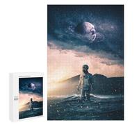 Jigsaw Puzzles 1000 PCS for Adults Astronaut on An Alien Planet Jigsaw for Adults Anti-Stress Toys A Work of Art Great Gift for Gaming 1000 PCS