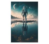 Jigsaw Puzzles 1000 PCS for Adults Astronaut Reflection in Space Adult Jigsaw Toy Wall Decor Difficult Challenge Great Gift for Gaming 1000 PCS
