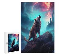 Jigsaw Puzzles 1000 PCS for Adults Black Wolf Adult Jigsaw Puzzle Toy Wall Decor Analysis And Logic Challenging To Complete 1000 PCS