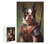Jigsaw Puzzles 1000 PCS for Adults Boston Terrier Viking Puzzle for Adults Relax Games Hand Speed Race for Birthday, Chrismas 1000 PCS