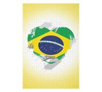 Jigsaw Puzzles 1000 PCS for Adults Brazil Flag Adult Jigsaw Toy Wall Decor Difficult Challenge Great Gift for Gaming 1000 PCS