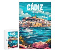 Jigsaw Puzzles 1000 PCS for Adults Cadiz Spain Teenagers Puzzles Hands-on Game Precision Cutting Help The Brain Exercise 1000 PCS