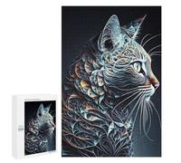 Jigsaw Puzzles 1000 PCS for Adults Cat Contemporary Art Adult Jigsaw Puzzle Toy Wall Decor Analysis And Logic Challenging To Complete 1000 PCS