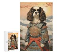Jigsaw Puzzles 1000 PCS for Adults Cavalier Dog The Samurai Puzzle for Adults Relax Games Hand Speed Race for Birthday, Chrismas 1000 PCS