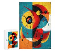 Jigsaw Puzzles 1000 PCS for Adults Celestial Mechanics - Modern Cosmic Geometry in Cyan, Gold, And Vermillion Adult Puzzles Family Games Hand Speed Race Gifts for Friends And Family 1000 PCS