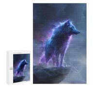 Jigsaw Puzzles 1000 PCS for Adults Celestial Wolf on Mountain Peak Puzzles for Adults Fun Games Staycation Kill Time for Birthday, Chrismas 1000 PCS