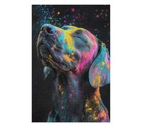 Jigsaw Puzzles 1000 PCS for Adults Colorful Powdered Dog Adult Jigsaw Toy Wall Decor Difficult Challenge Great Gift for Gaming 1000 PCS