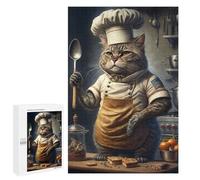 Jigsaw Puzzles 1000 PCS for Adults Culinary Cat Chef -3 Jigsaw for Adults Anti-Stress Toys A Work of Art Great Gift for Gaming 1000 PCS