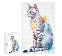 Jigsaw Puzzles 1000 PCS for Adults Cute Egyptian Mau Cat Puzzle for Adults Relax Games Hand Speed Race for Birthday, Chrismas 1000 PCS