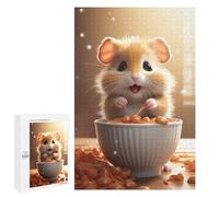 Jigsaw Puzzles 1000 PCS for Adults Cute Hamster Eating Jigsaw for Adults Anti-Stress Toys A Work of Art Great Gift for Gaming 1000 PCS