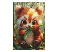 Jigsaw Puzzles 1000 PCS for Adults Cute Red Panda Eating Bamboo Adult Jigsaw Toy Wall Decor Difficult Challenge Great Gift for Gaming 1000 PCS