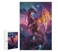 Jigsaw Puzzles 1000 PCS for Adults Dragon Around The Crystal Puzzles for Adults Fun Games Staycation Kill Time for Birthday, Chrismas 1000 PCS