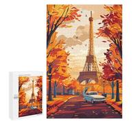 Jigsaw Puzzles 1000 PCS for Adults Eiffel Tower Autumn Puzzles for Adults Fun Games Staycation Kill Time for Birthday, Chrismas 1000 PCS