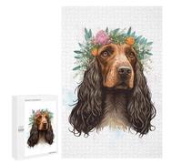 Jigsaw Puzzles 1000 PCS for Adults English Cocker Spaniel Art Puzzles for Adults Family Games Difficult Hard for Birthday, Chrismas 1000 PCS
