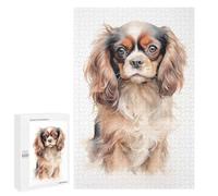 Jigsaw Puzzles 1000 PCS for Adults English Toy Spaniel Dog Jigsaw for Adults Anti-Stress Toys A Work of Art Great Gift for Gaming 1000 PCS