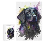 Jigsaw Puzzles 1000 PCS for Adults Flat Coated Retriever Adult Jigsaw Puzzle Toy Wall Decor Analysis And Logic Challenging To Complete 1000 PCS