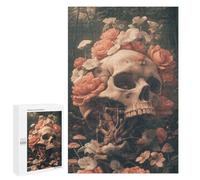 Jigsaw Puzzles 1000 PCS for Adults Floral Skull Jigsaw for Adults Anti-Stress Toys A Work of Art Great Gift for Gaming 1000 PCS
