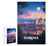 Jigsaw Puzzles 1000 PCS for Adults Florence, Italy at Night Teenagers Puzzles Hands-on Game Precision Cutting Help The Brain Exercise 1000 PCS