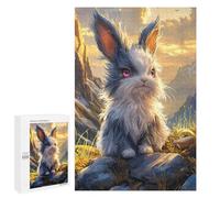 Jigsaw Puzzles 1000 PCS for Adults Fluffy Bunny in Mountain Landscape Adult Jigsaw Puzzle Toy Wall Decor Analysis And Logic Challenging To Complete 1000 PCS