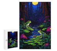 Jigsaw Puzzles 1000 PCS for Adults Frogs Pixel Art Adult Jigsaw Puzzle Toy Wall Decor Analysis And Logic Challenging To Complete 1000 PCS