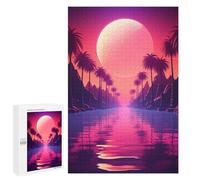 Jigsaw Puzzles 1000 PCS for Adults Futuristic Synthwave Adult Jigsaw Puzzle Toy Wall Decor Analysis And Logic Challenging To Complete 1000 PCS