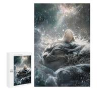 Jigsaw Puzzles 1000 PCS for Adults Galactic Kitten Dreamscape Jigsaws for Adults Puzzle Family Activities Challenging To Complete Learning Educational Toys 1000 PCS