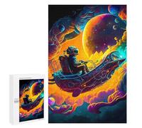 Jigsaw Puzzles 1000 PCS for Adults Galactic Odyssey Astronaut's Journey Jigsaw for Adults Anti-Stress Toys A Work of Art Great Gift for Gaming 1000 PCS