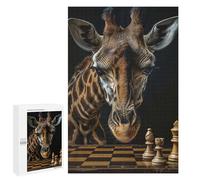 Jigsaw Puzzles 1000 PCS for Adults Giraffe Chess Puzzles for Adults Fun Games Staycation Kill Time for Birthday, Chrismas 1000 PCS