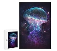 Jigsaw Puzzles 1000 PCS for Adults Glowing Jellyfish Art Print-2 Jigsaw Puzzle Anti-Stress Toys For Family Fun Deal As Gifts for The Whole Family 1000 PCS