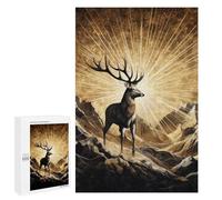 Jigsaw Puzzles 1000 PCS for Adults Gold X Deer Puzzles for Adults Fun Games Staycation Kill Time for Birthday, Chrismas 1000 PCS