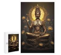 Jigsaw Puzzles 1000 PCS for Adults Golden Serenity Statue Jigsaw for Adults Anti-Stress Toys A Work of Art Great Gift for Gaming 1000 PCS