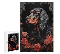 Jigsaw Puzzles 1000 PCS for Adults Gordon Setter Puzzles for Adults Family Games Difficult Hard for Birthday, Chrismas 1000 PCS