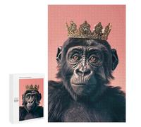 Jigsaw Puzzles 1000 PCS for Adults Gorilla Pastel Crown Teenagers Puzzles Toy Wall Decor Perfect Decoration Challenging To Complete 1000 PCS