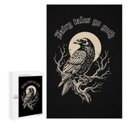 Jigsaw Puzzles 1000 PCS for Adults Gothic Raven Fairy Tales Illustration Jigsaw Puzzle Anti-Stress Toys For Family Fun Deal As Gifts for The Whole Family 1000 PCS