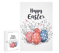 Jigsaw Puzzles 1000 PCS for Adults Happy Easter Eggs Holiday Adult Puzzles Family Games Hand Speed Race Gifts for Friends And Family 1000 PCS