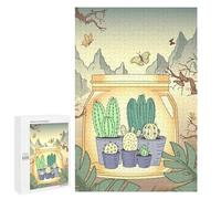 Jigsaw Puzzles 1000 PCS for Adults Japanese Cactus Vintage Adult Jigsaw Puzzle Toy Wall Decor Analysis And Logic Challenging To Complete 1000 PCS