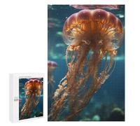 Jigsaw Puzzles 1000 PCS for Adults Jellyfish Underwater Adult Jigsaw Puzzle Toy Wall Decor Analysis And Logic Challenging To Complete 1000 PCS