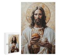 Jigsaw Puzzles 1000 PCS for Adults Jesus with Bread And Chalice Teenagers Puzzles Toy Wall Decor Perfect Decoration Challenging To Complete 1000 PCS